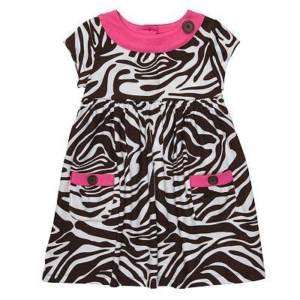  Carters Twirl Zebra Print Dress Brown/Pink 5: Clothing