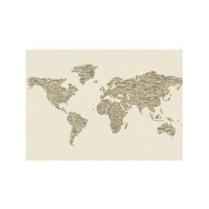  Wallpaper 4Walls Maps One World Brown KP1336PM2: Home 