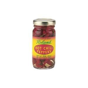 Roland Whole Red Hot Chili Peppers in Vinegar   3.35 oz:  