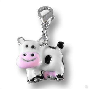 clip on Charm pendant funny Cow dangle #8129, bracelet Charm  Phone 