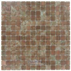  Stellar tile   coppa   1 x 1 glass mosaic tile in tan 