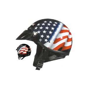  FX 7 Graphic Half Helmet with Flames Automotive