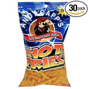 Andy Capp Hot Fries, 3.5 Ounce Bags (Pack of 30):  Grocery 