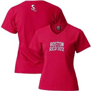 Nike Boston Red Sox Red Ladies Changeup T shirt:  Sports 