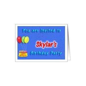  Skylars Birthday, Invitation to the Party Card: Toys 