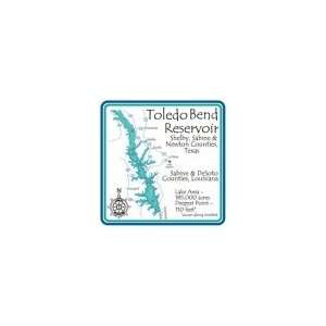  Toledo Bend Reservoir 4.25 Square Absorbent Coaster 