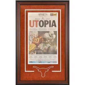 Texas Longhorns Framed Front Page  Details: 2005 National 