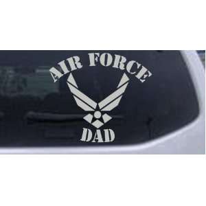 Silver 14in X 15.9in    Air Force Dad Military Car Window Wall Laptop 