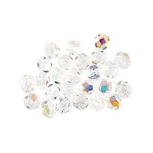  Czech Fire Polished Glass Crystal AB Round 6mm Beads: Arts 