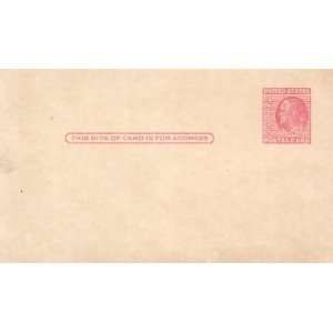   Vintage United States Postal Card (2 Cents) FRANKLIN: Everything Else
