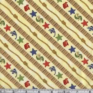   Wide Treasure Bay Fish Multi Fabric By The Yard: Arts, Crafts & Sewing