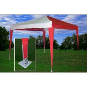  10x10 Pop up Canopy Party Tent Gazebo Ez Cs   Red/white N 