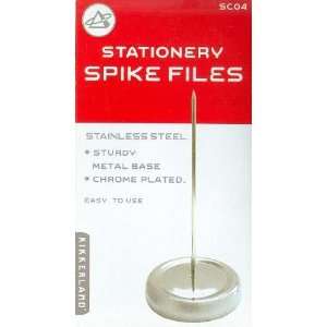   Spike File, is, about 6 Tall, Stainless Steel, Spike, about 3 Acrost