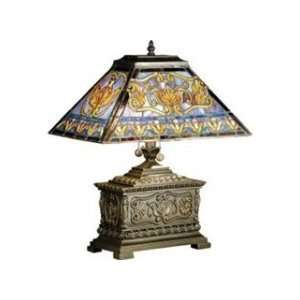  Dale Tiffany TT101021 2 Light Tyler Table Lamp, Verde 
