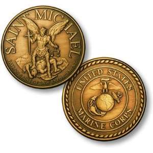  Saint Michael   USMC Bronze Antique 