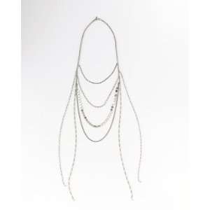  Coldwater Creek Multi chain sautoir Silver necklace 
