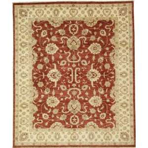  83 x 910 Red Hand Knotted Wool Ziegler Rug: Home 