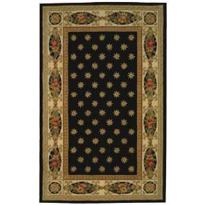   Tufted Ivory and Black Floral Wool Rug 8.00 x 8.00.: Home & Kitchen