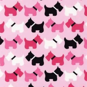   Zoologie Dogs Pink Ann Kelle Fabric Two Yards (1.8m) AAK 11511 10 Pink