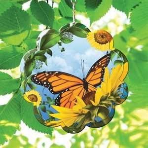  AD120 10 Designer Animated Butterfly Disk Wind Chime: Home Improvement