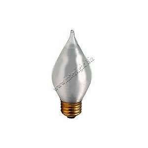com 25STC/F 25w 120v STRAIGHT TIP SATIN Decorative Light Bulb / Lamp 
