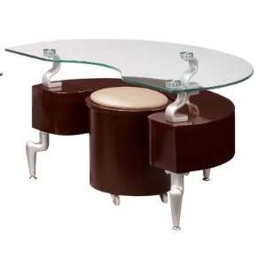  Global Furniture USA Dontai Glass End Table in Matte 