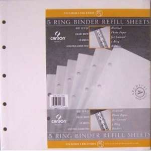  10 pk. 12x12 5 RING BINDER REFILL PAGES