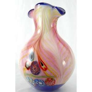  1386 Pinky Hand Blown Art Glass Vase: Home & Kitchen