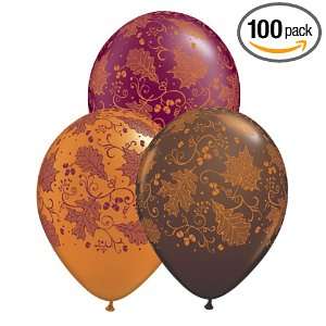   Fall Leaves 11 Latex Balloons Qualatex: Health & Personal Care