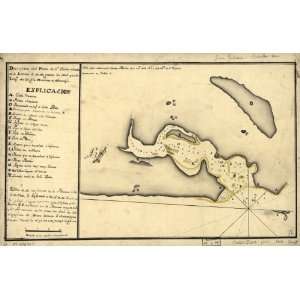  1700s map San Julian Bay, Argentina