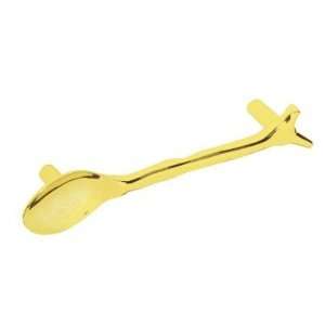  Spoon Pull   Bright Polished Brass Drawer Pull   3 L 