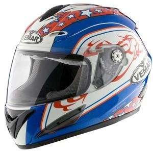  Vemar VSREV Helmet   X Large/Red/White/Blue: Automotive