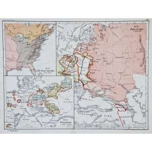  Norstedt Map of 18th Century Europe and North America 