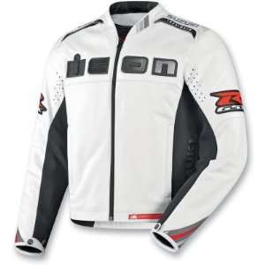   GSX R Leather Jacket , Gender: Mens, Color: White, Size: XL 2810 1803