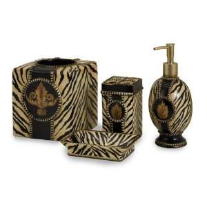   CK Zebra Bath Accessories (Set of 4)   IMAX   19011 4: Home & Kitchen