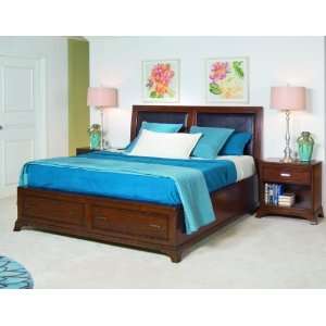 Leather Accent Bed King: Home & Kitchen