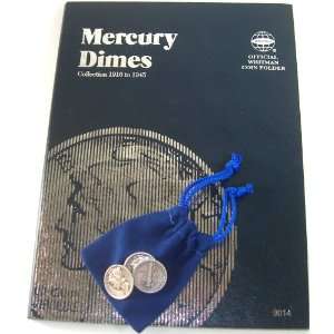 Mercury Dimes Collection Starter Set   Whitman Coin Folder 