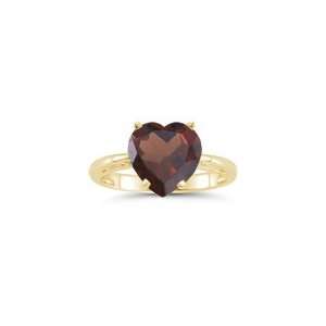  1.30 Cts Garnet Solitaire Ring in 18K Yellow Gold 3.0 