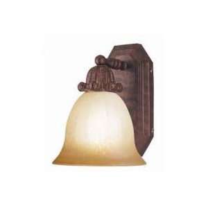  1Lt Europa Vanity Sconce with Tea Stained Glass 24541 