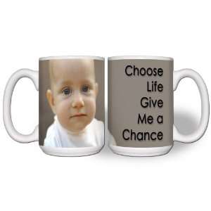 15oz Pro Life Ceramic Coffee Mug Choose Life 3:  Kitchen 