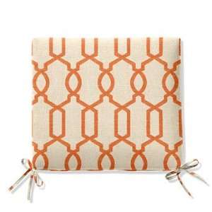 Knife edge Chair Cushion in Sunbrella Raffia Gate Orange   20W x 19D 