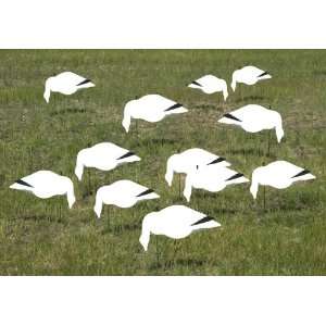  1 Dozen TruMotion Snow Goose Silhouette Decoys Sports 