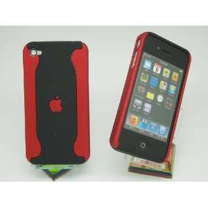  Apple iPhone 4 4G 4S Dual 2 Tone Red / Black Hard Back Case Cover 