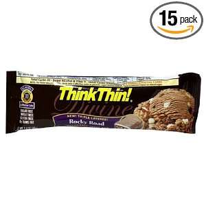 thinkThin Divine Bars, Rocky Road, 1.4 Ounce Bars (Pack of 15):  