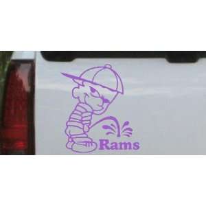  Pee On Rams Car Window Wall Laptop Decal Sticker    Purple 