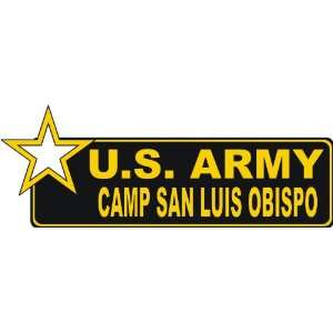 United States Army Camp San Luis Obispo Bumper Sticker Decal 6 6 Pack