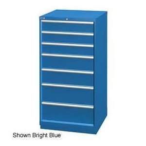   28 1/4W Cabinet, 7 Drawer, 62 Compart   Classic Blue, Keyed Alike