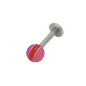   Bead Labret Monroe Lip Jewelry (Pink/Red/Purple)   30911 2: Jewelry