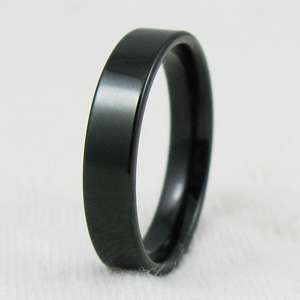 Plain Black new tungsten mens ring wedding band sz4 15  