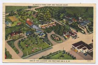 1938 VALDOSTA GA Aldrich Pine Camp Trailer Court Aerial  
